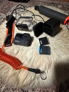 GoPro Hero 9 with two batteries and accessories